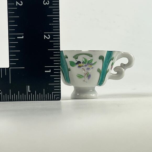 Armando Grave Portugal Demitasse Cup Saucer Hand Painted Floral AG Pintado à Mão - Picture 12 of 16